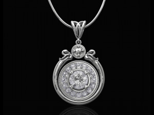swan pendant with gems Modèles 3D en vedette