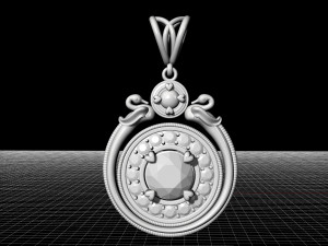 swan pendant with gems Modèles 3D en vedette