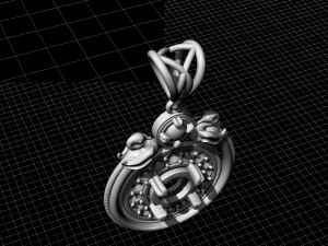 swan pendant with gems Modèles 3D en vedette