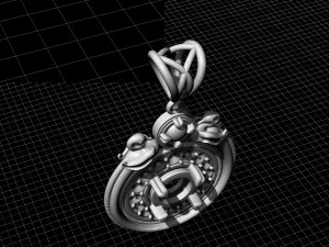 swan pendant with gems 3D Print Model