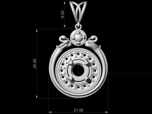 swan pendant with gems Modèles 3D en vedette
