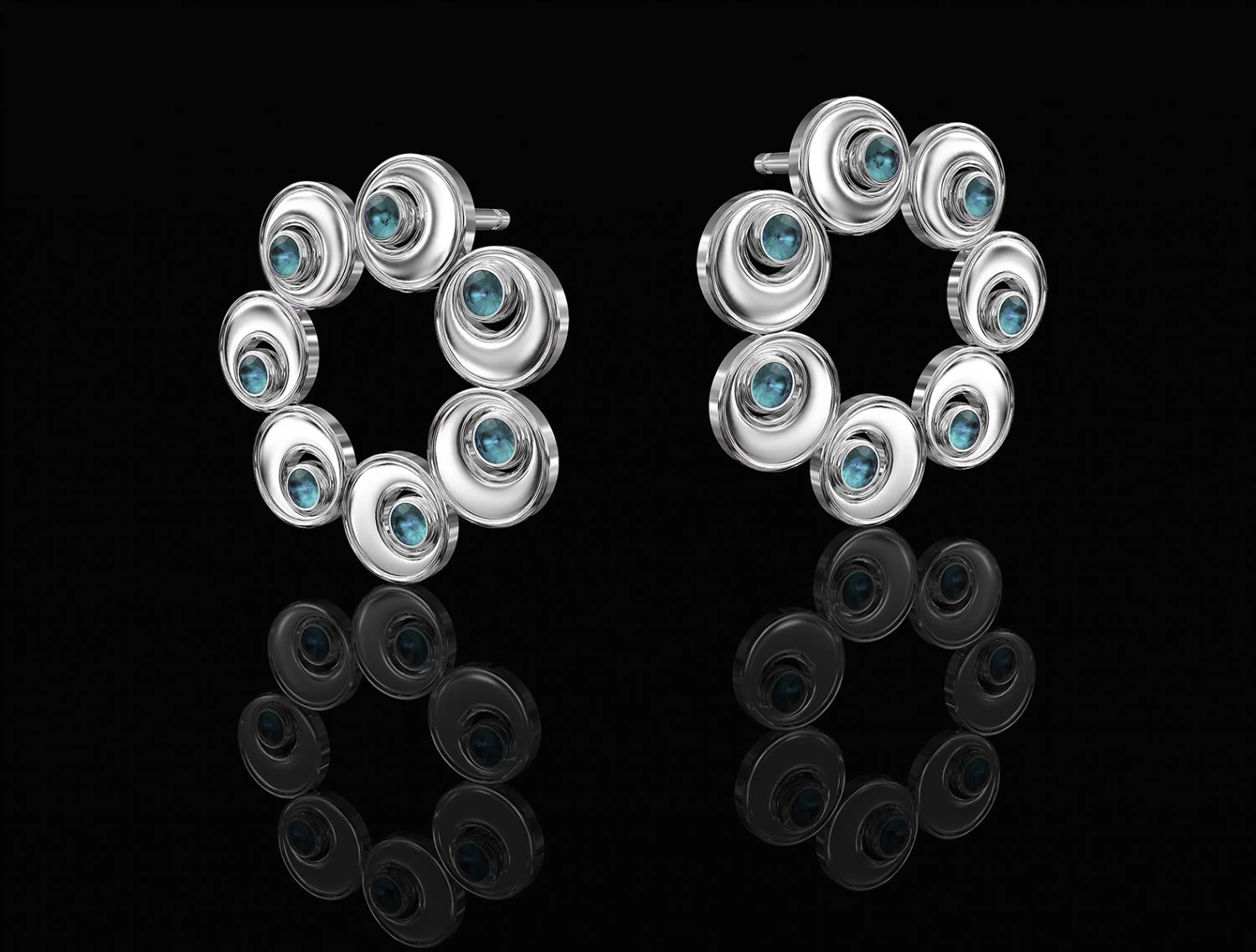 round ayes earrings 3D Print Model .c4d .max .obj .3ds .fbx .stl .blend 