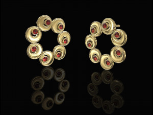 round ayes earrings 3D Baskı Modeli