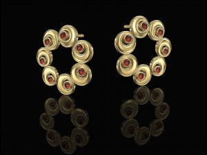 round ayes earrings 3D Baskı Modeli