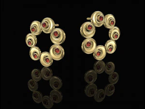 round ayes earrings 3D Print Model