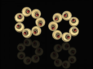 round ayes earrings 3D Baskı Modeli