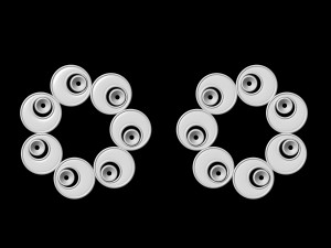 round ayes earrings 3D Baskı Modeli
