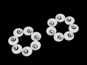 round ayes earrings 3D Baskı Modeli