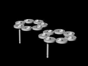 round ayes earrings 3D Baskı Modeli