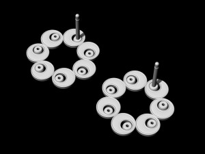 round ayes earrings 3D Baskı Modeli