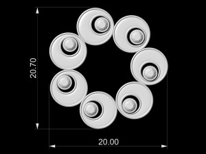 round ayes earrings 3D Baskı Modeli
