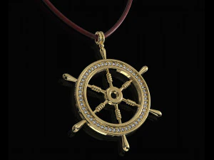 кулон корабельного колеса 3D Принт Модель