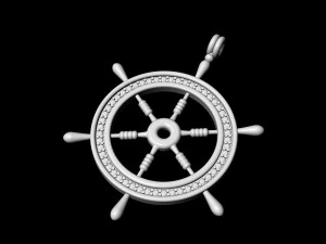 ship wheel pendant 3D Print Model