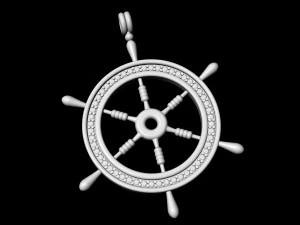 ship wheel pendant 3D Print Model