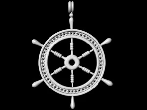 ship wheel pendant 3D Print Model