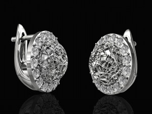 textured half ball earrings Modelo de impresión 3D