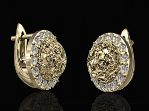 textured half ball earrings Modelo de impresión 3D