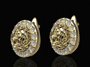 textured half ball earrings Modelo de impresión 3D