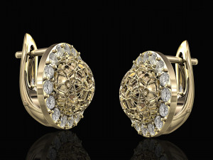 textured half ball earrings Modelo de impresión 3D
