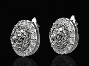 textured half ball earrings Modelo de impresión 3D