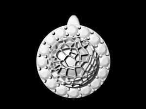 textured half ball earrings Modelo de impresión 3D