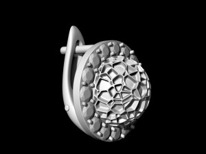 textured half ball earrings Modelo de impresión 3D