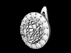 textured half ball earrings Modelo de impresión 3D