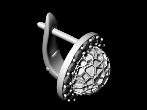 textured half ball earrings Modelo de impresión 3D