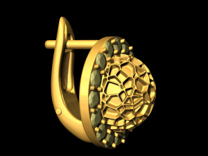 textured half ball earrings Modelo de impresión 3D