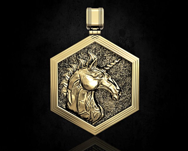 unicorn pendant 3D Принт Модель .c4d .max .obj .3ds .fbx .stl .blend 