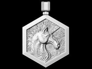unicorn pendant 3D Принт Модель