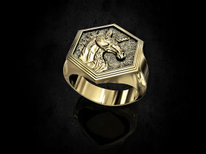 кільце єдиноріг 3D Принт Модель