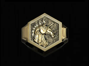 unicorn ring 3D Print Model