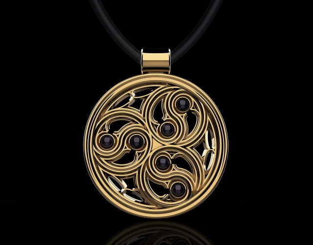 gothic pendant 3D 打印模型 .c4d .max .obj .3ds .fbx .stl .blend