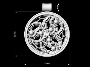 gothic pendant 3D 打印模型