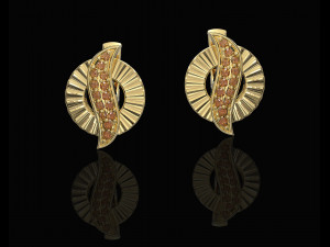 polygonal circle earrings and ring 3D 프린트 모델