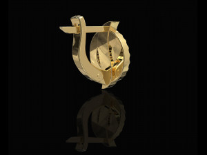 polygonal circle earrings and ring 3D 프린트 모델