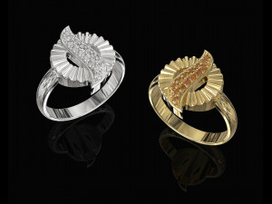 polygonal circle earrings and ring 3D 프린트 모델