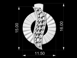 polygonal circle earrings and ring 3D 프린트 모델