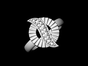 polygonal circle earrings and ring 3D 프린트 모델