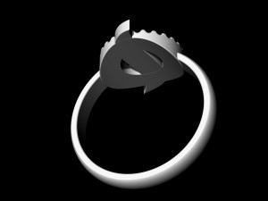 polygonal circle earrings and ring 3D 프린트 모델