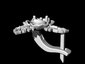 rose with leaves earrings 3D Print Model