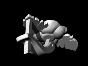 rose with leaves earrings 3D Print Model