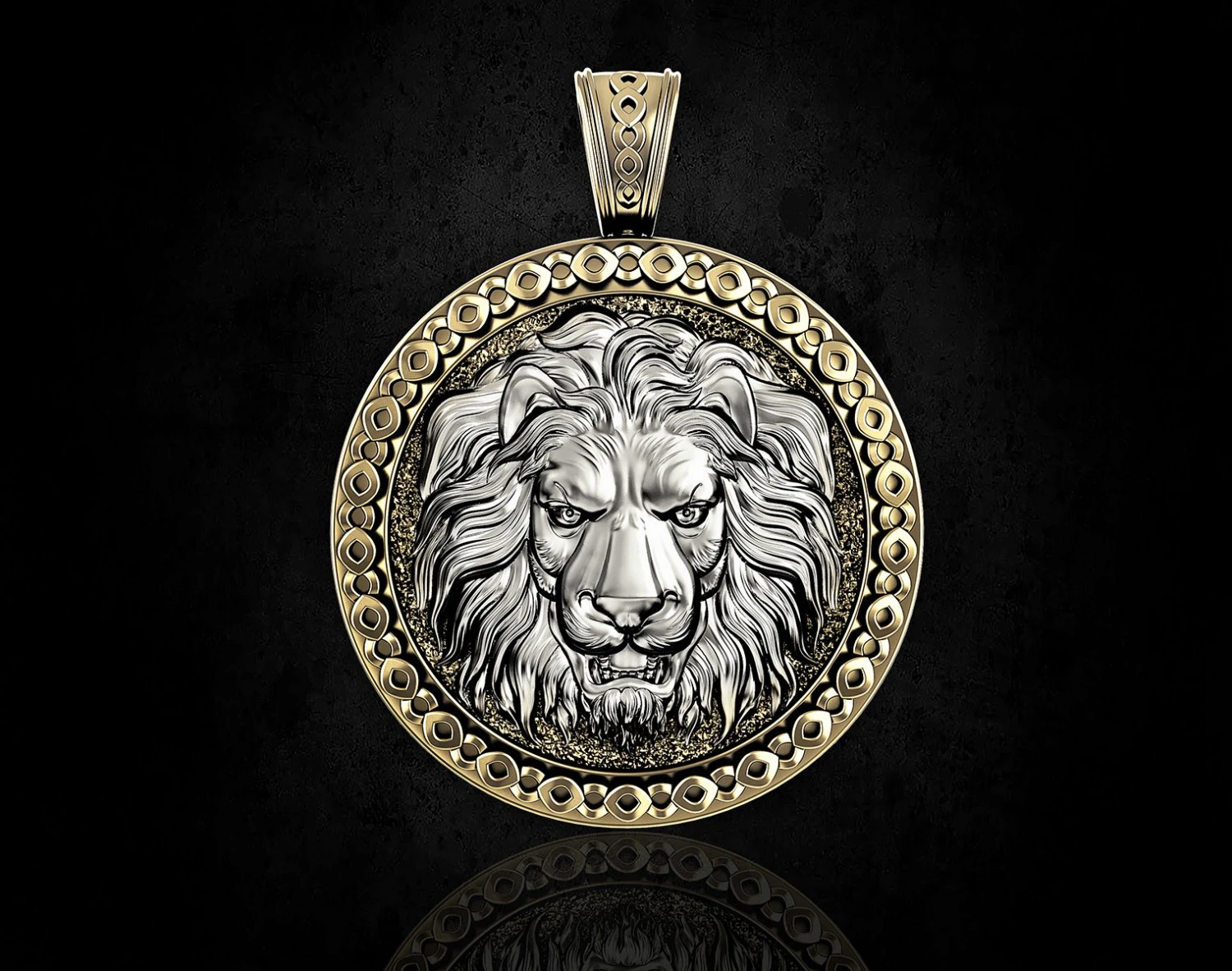 lion-head pendant 3D Print Model .c4d .max .obj .3ds .fbx .stl .blend 