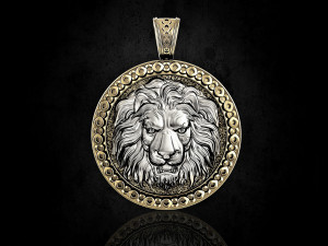lion-head pendant 3Dプリントモデル