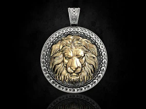 lion-head pendant 3D Print Model