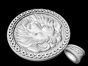 lion-head pendant 3D-printmodel