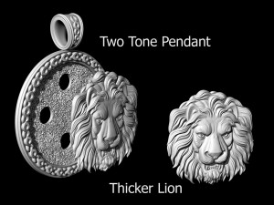 lion-head pendant 3D-printmodel