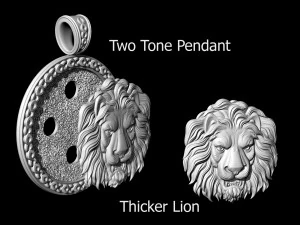 lion-head pendant 3D Print Model