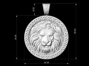 lion-head pendant 3D-printmodel